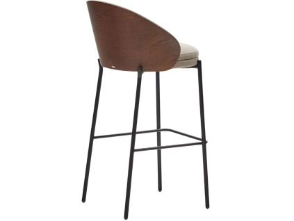 Béžová čalouněná barová židle Kave Home Eamy II. 77 cm