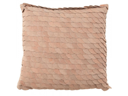 Starorůžový polštář z ekokůže J-line Scally 42 x 43 cm