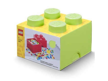 Světle zelený úložný box LEGO® Smart 25 x 25 cm