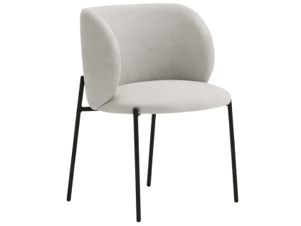 Světle šedá látková jídelní židle Teulat Mogi