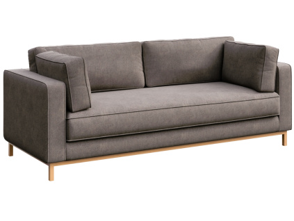 Šedá čalouněná třímístná pohovka Ame Yens Celerio 222 cm