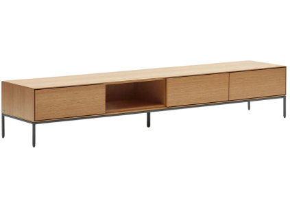 Dubový TV stolek Kave Home Vedrana 195 x 40 cm