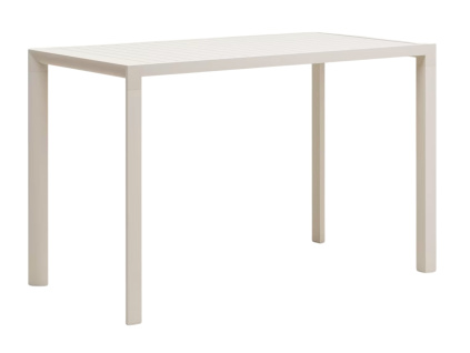 Bílý kovový zahradní barový stůl Kave Home Culip 150 x 77 cm