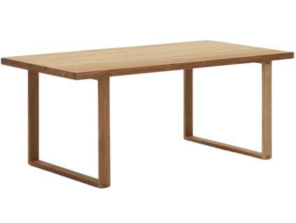 Teakový zahradní jídelní stůl Kave Home Canadell 180 x 90 cm