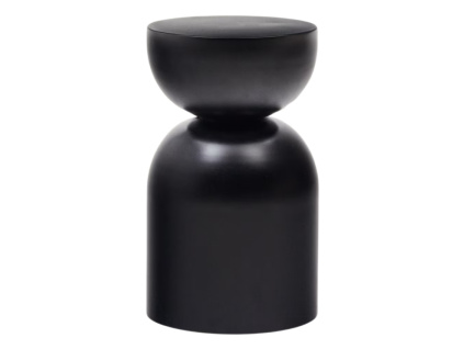 Černý kovový odkládací stolek Kave Home Rachell 30,5 cm