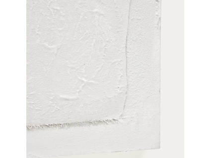 Bílý abstraktní texturovaný obraz Kave Home Rodes 100 x 80 cm