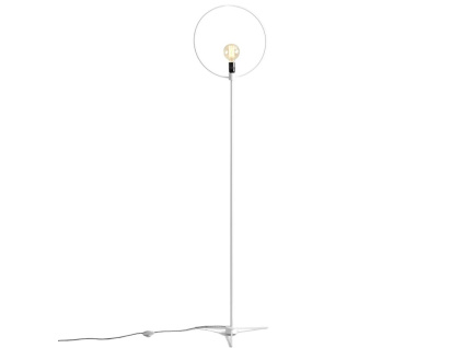 Bílá kovová stojací lampa Wheel848x848