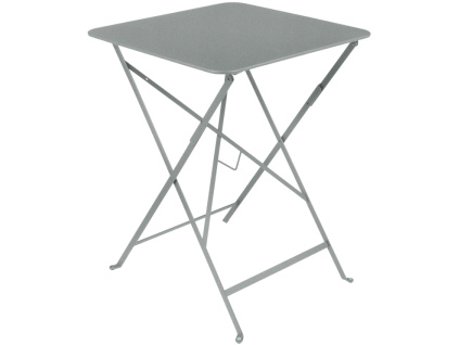 Popelově šedý kovový skládací stůl Fermob Bistro 57 x 57 cm