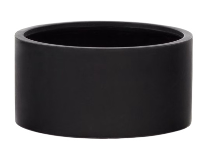 Černý cementový zahradní květináč Kave Home Aiguablava Ø 62 cm