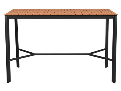 Černý teakový zahradní barový stůl No.102 Mindo 163 x 81,5 cm