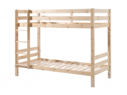 Vyšší borovicová dvoupatrová postel Vipack Pino 90 x 200 cm