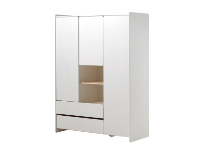 Bílá lakovaná šatní skříň Vipack Kiddy 138 x 54 cm
