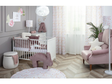 Bílý sametový kojící polštář Velvet Bunny 79 cm