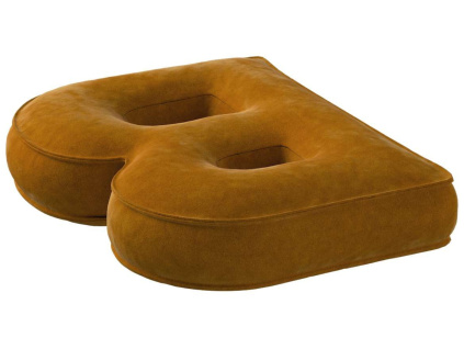 Cihlově oranžové sametové písmeno B 40 cm