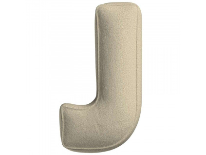 Béžový bouclé polštář písmeno J 40 cm