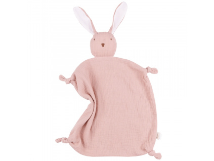 Růžový mušelínový muchláček Dudu Rabbit