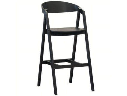 Černá dubová barová židle Henry 72 cm