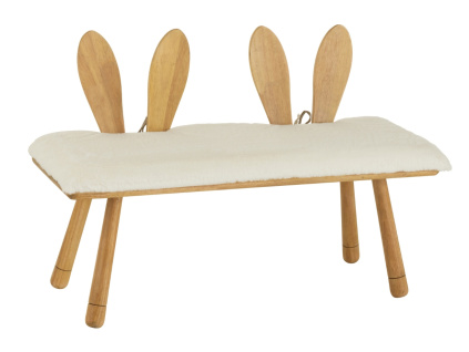 Dřevěná dětská lavice J-line Bunny 90 cm