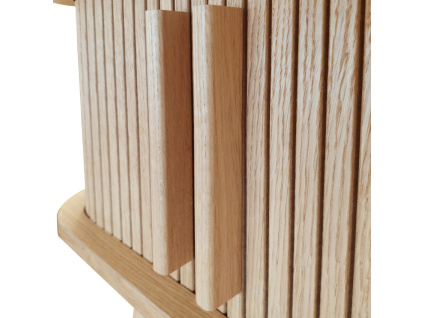 Dubový noční stolek Woodman Rove Tambour 49,5 x 49,5 cm