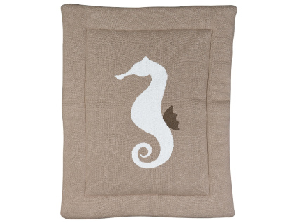 Hnědá hrací deka Quax Seahorse 93 x 73 cm
