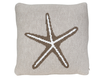 Šedý bavlněný dětský polštář Quax Starfish 30 x 30 cm