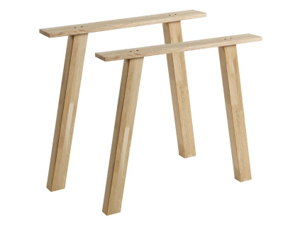 Set dvou přírodních dřevěných stolových podnoží O-Leg 79 x 10 cm