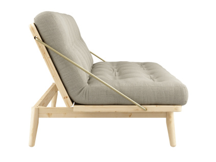 Šedá lněná trojmístná rozkládací pohovka Karup Design Folk 190 cm