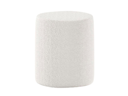 Bílá bouclé stolička Vipack Moon 41,5 cm
