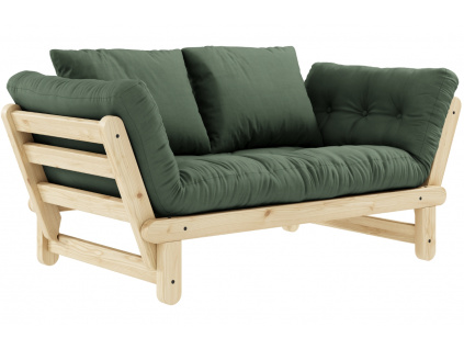 Zelená dvoumístná rozkládací pohovka Karup Design Beat 162 cm