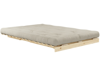 Šedá lněná dvoumístná rozkládací pohovka Karup Design Roots 140 cm