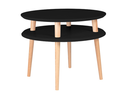 Černý lakovaný konferenční stolek RAGABA UFO 57 cm