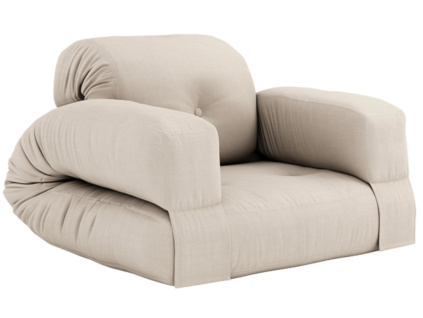 Béžové rozkládací křeslo Karup Design Hippo