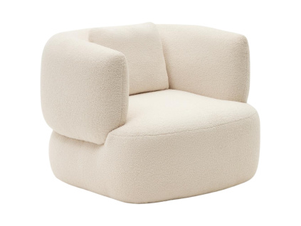 Béžové bouclé křeslo Kave Home Martina