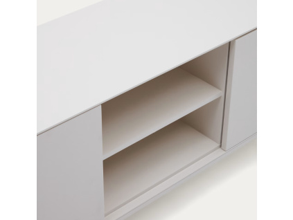 Bílý lakovaný TV stolek Kave Home Vedrana II. 195 x 40 cm