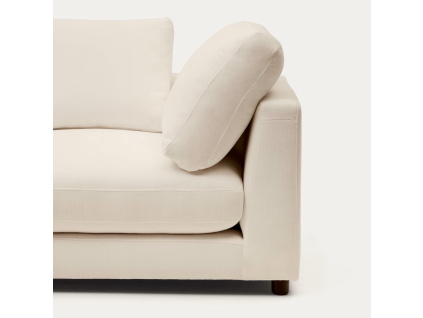 Béžová čalouněná lenoška Kave Home Gala 193 cm, levá