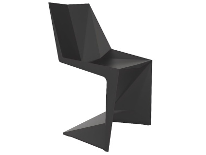 Černá plastová dětská jídelní židle VOXEL MINI