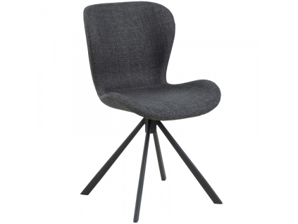 Tmavě šedá látková jídelní židle Matylda