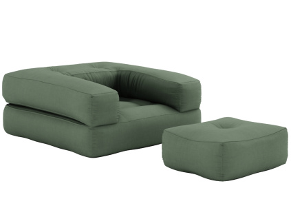 Rozkládací křeslo Cube s podnožkou