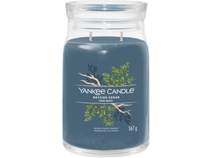 Velká vonná svíčka Yankee Candle Bayside Cedar Signature