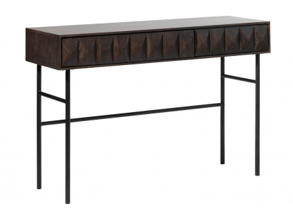 Tmavě hnědý dubový toaletní stolek Unique Furniture Latina 117 x 39 cm