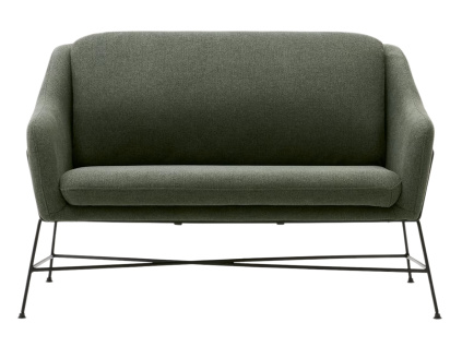 Zelená čalouněná dvoumístná pohovka Kave Home Brida 128 cm