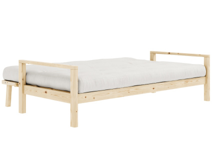Bílá trojmístná rozkládací pohovka Karup Design Knob 205 cm