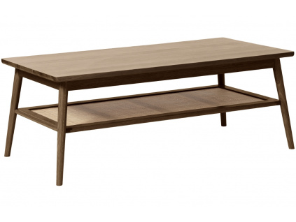 Tmavě hnědý dubový konferenční stolek Unique Furniture Barrali 120 x 60 cm