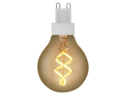 Jantarově hnědá žárovka Halo Design COLORS Bubbles De Luxe II. G9 2,3W