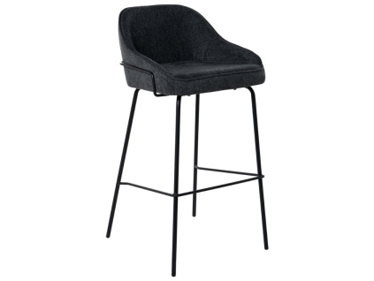 Tmavě šedá čalouněná barová židle Somcasa Louis 76,5 cm