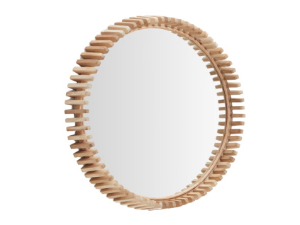 Dřevěné závěsné zrcadlo Kave Home Polke 60 cm