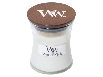 Malá vonná svíčka WoodWick, White Tea & Jasmine