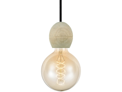 Světle hnědé dřevěné závěsné světlo Halo Design Wood
