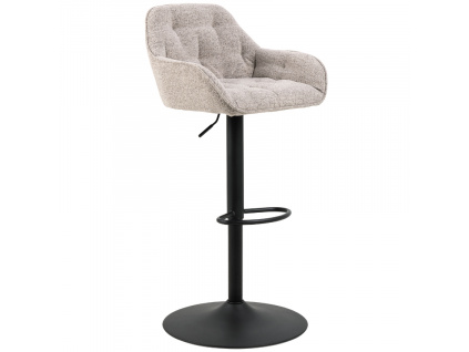 Béžová bouclé barová židle Proke 63-84 cm