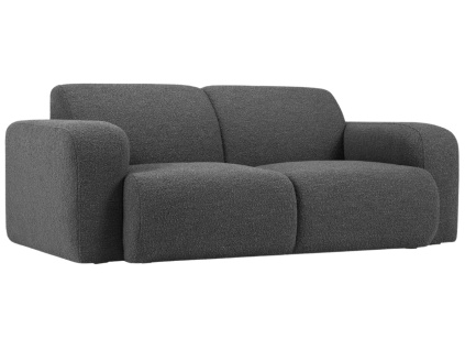 Tmavě šedá bouclé dvoumístná pohovka Windsor & Co Lola 170 cm